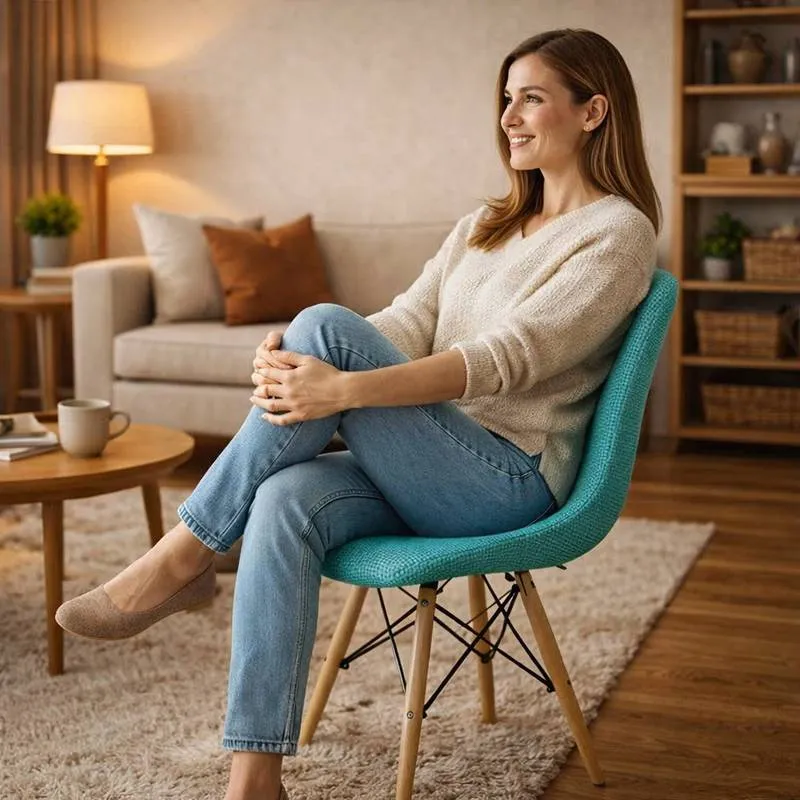 Housse de Chaise Extensible Imperméable turquoise