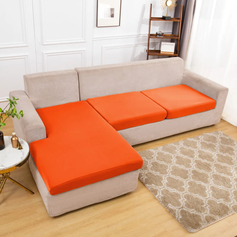 Housse extensible Orange pour Coussin de Canapé