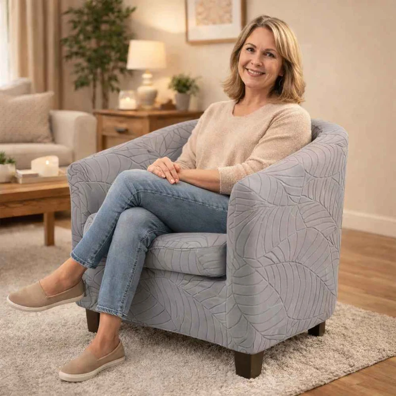 Housse Fauteuil Crapaud Extensible grise