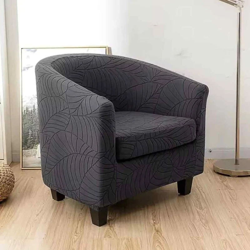 Housse Fauteuil Crapaud Extensible grise foncé