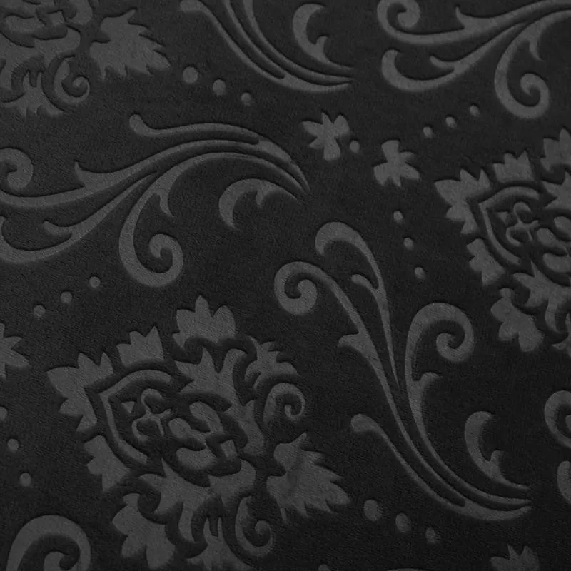 Housse de Chaise Velours Lys Noir