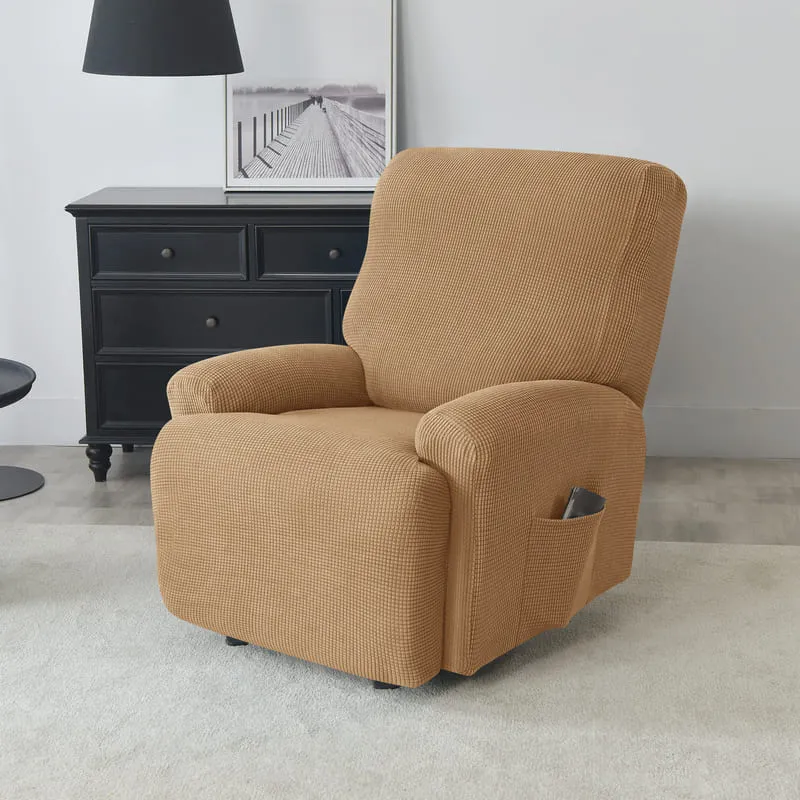 Housse de Fauteuil Relax Jacquard Brun