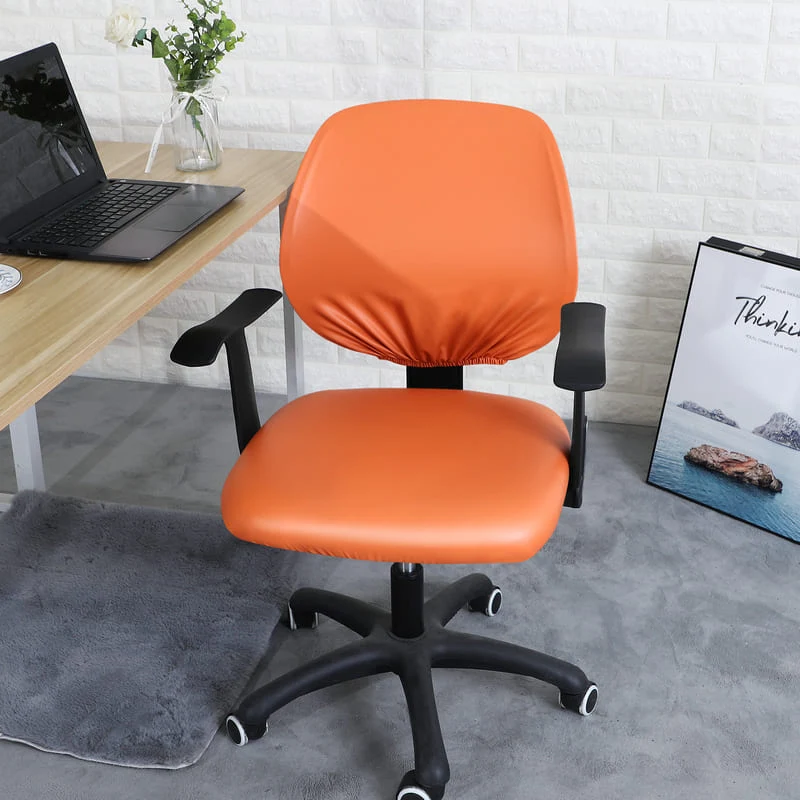 Housse de Chaise de bureau cuir Orange