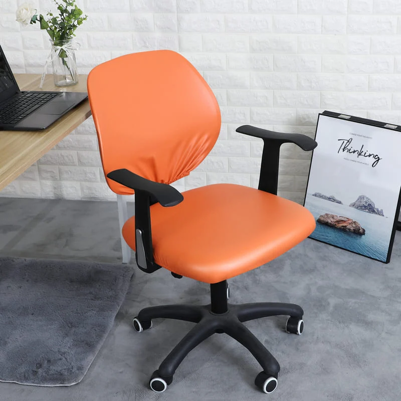 Housse de Chaise de bureau cuir Orange