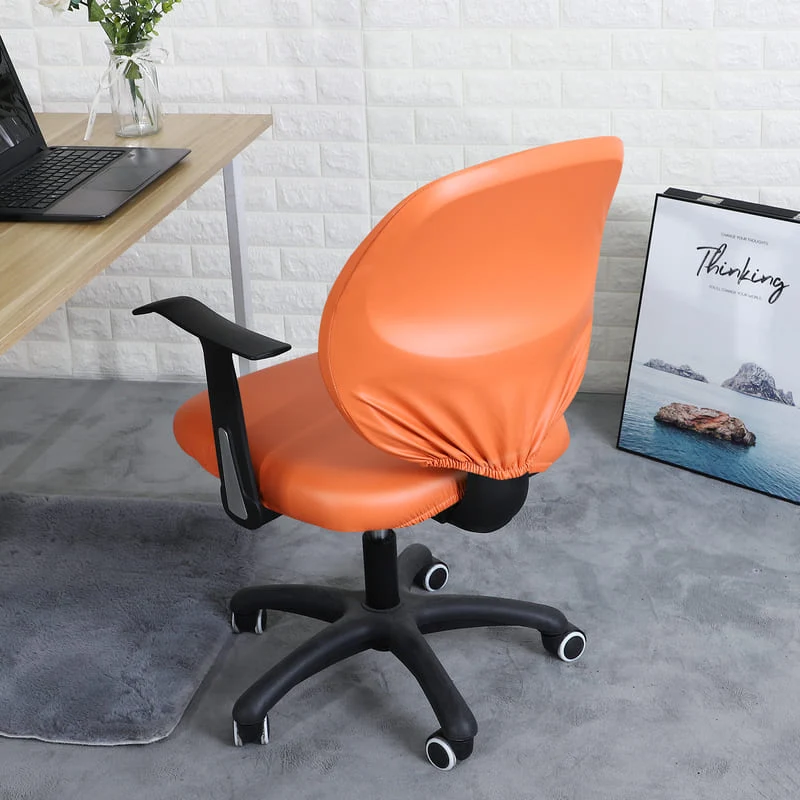 Housse de Chaise de bureau cuir Orange