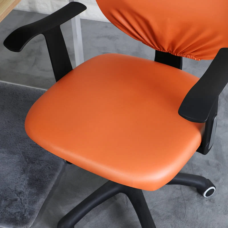 Housse de Chaise de bureau cuir Orange