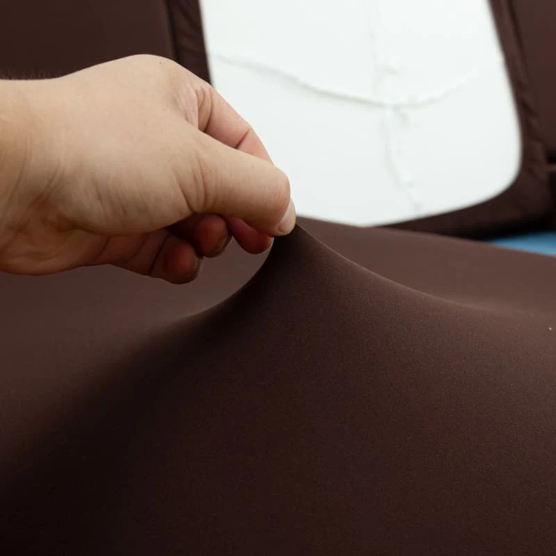 Housse extensible Marron pour Coussin de Canapé