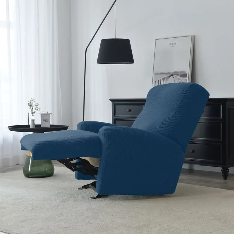 Housse de Fauteuil Relax Jacquard Bleu