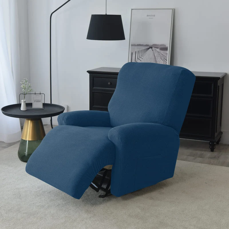 Housse de Fauteuil Relax Jacquard Bleu