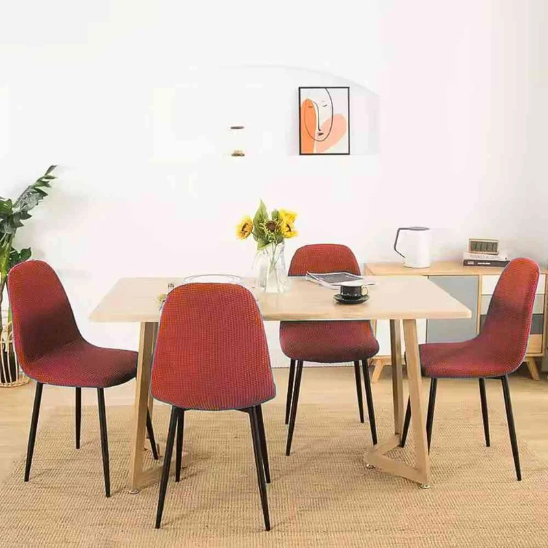 Housse de Chaise Scandinave rouge