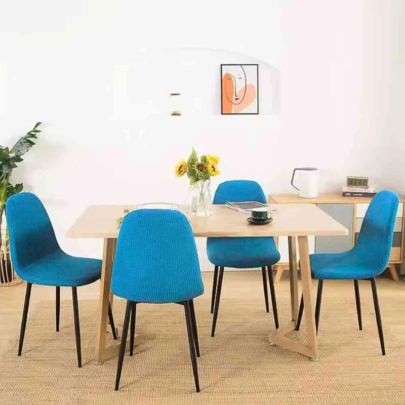 Housse de Chaise Scandinave bleu
