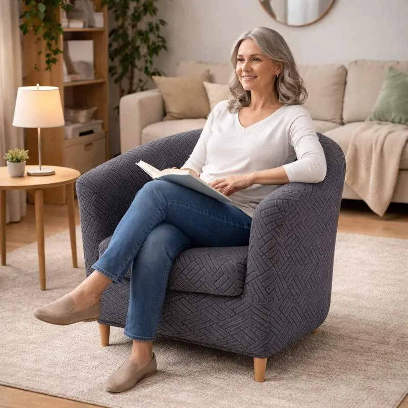 Housse Fauteuil Cabriolet Extensible grise foncé