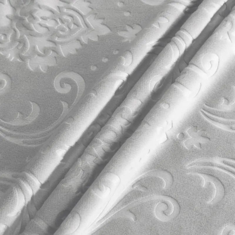 Housse de Chaise Velours Lys Gris