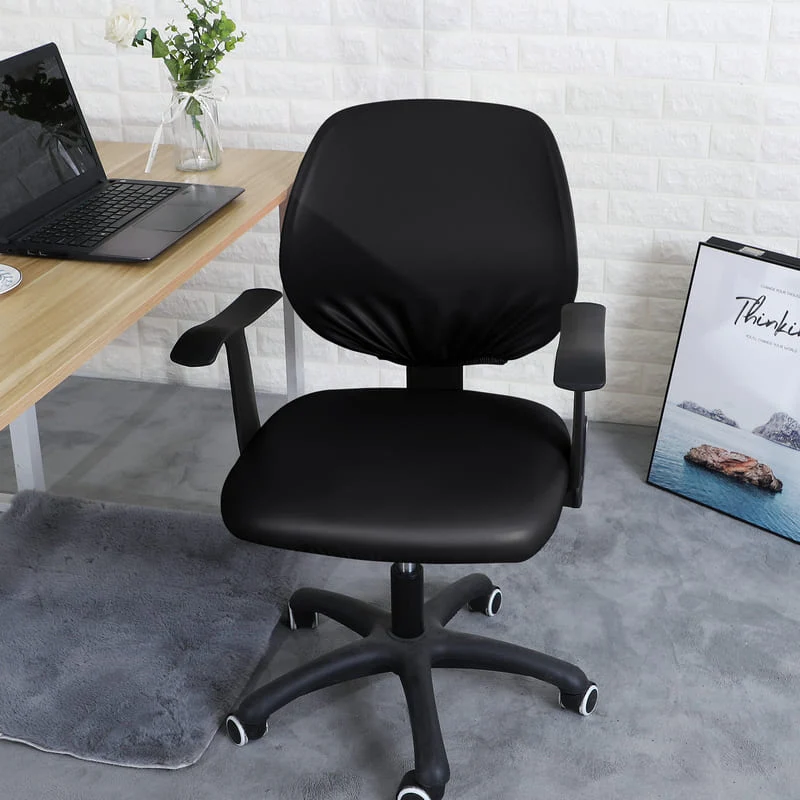 Housse de Chaise de bureau cuir Noir
