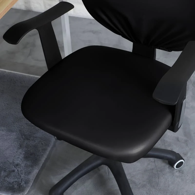 Housse de Chaise de bureau cuir Noir