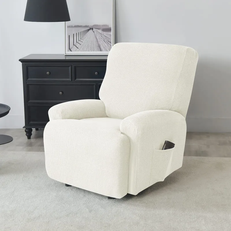 Housse de Fauteuil Relax Jacquard Blanc