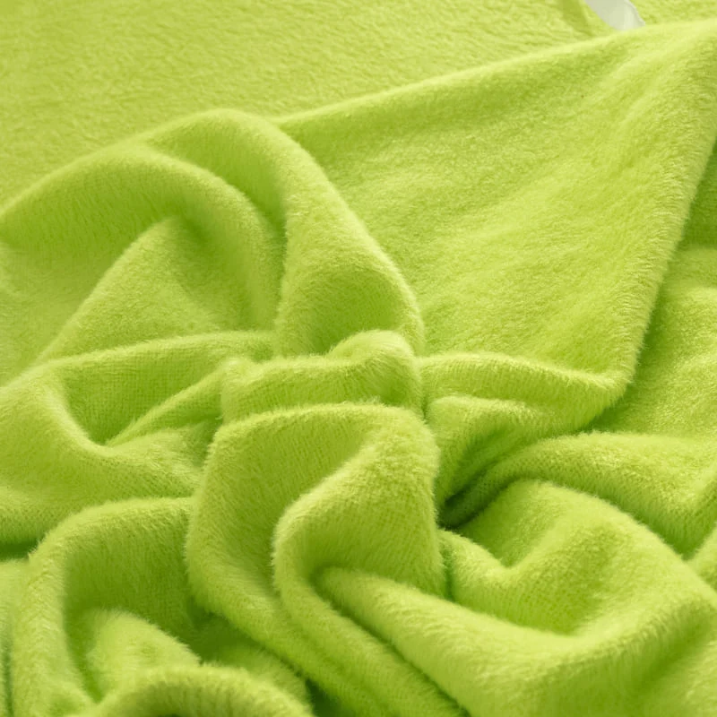 Housse Peluche Vert pomme pour Coussin d'Assise de Canapé