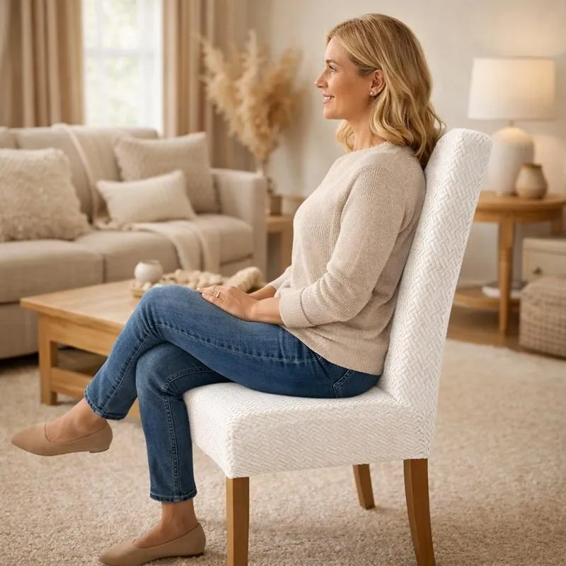 Housse de Chaise Extensible Blanche