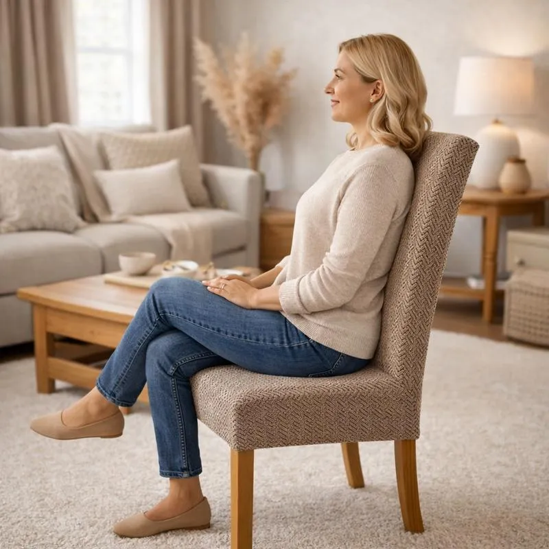 Housse de Chaise Extensible Taupe