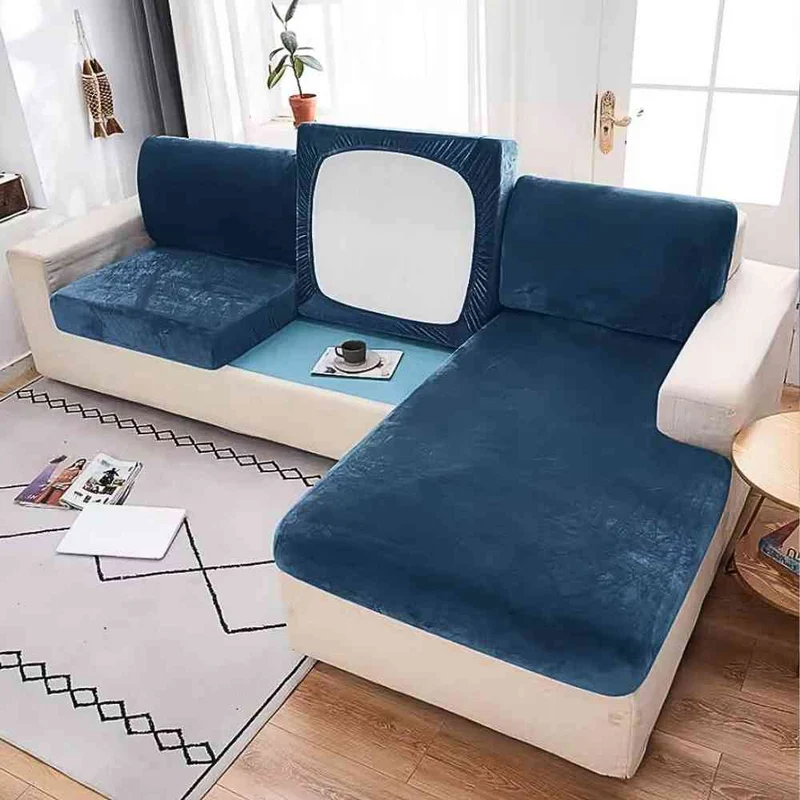 Housse Canapé d'Angle bleue
