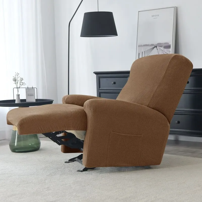Housse de Fauteuil Relax Jacquard Marron