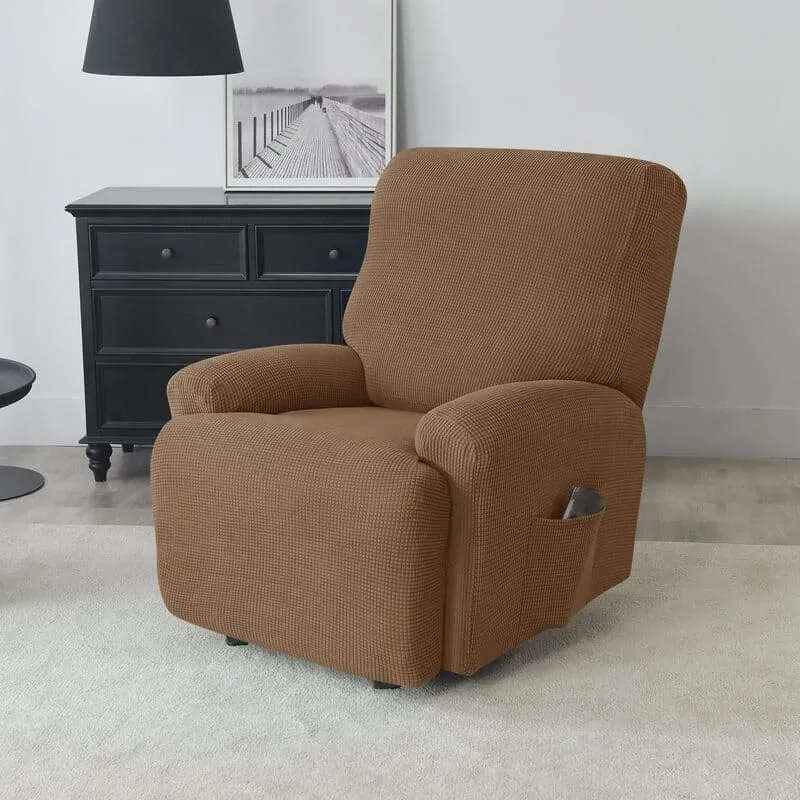 Housse de Fauteuil Relax Jacquard Marron