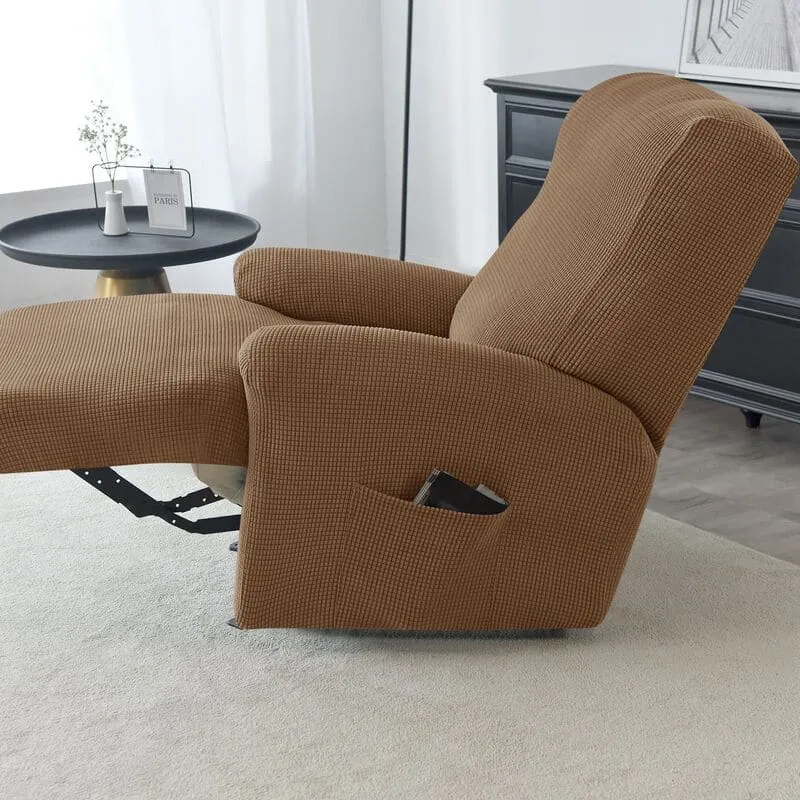 Housse de Fauteuil Relax Jacquard Marron