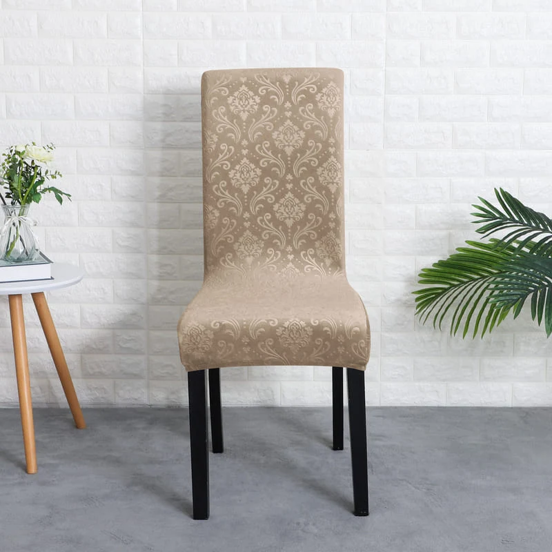 Housse de Chaise Velours Lys Brun