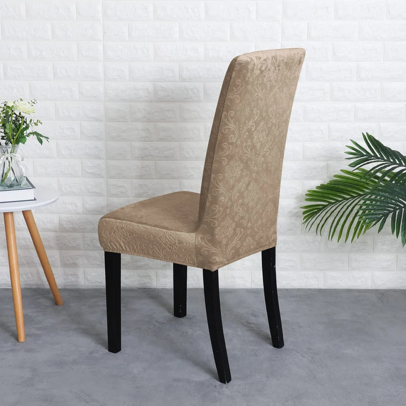 Housse de Chaise Velours Lys Brun