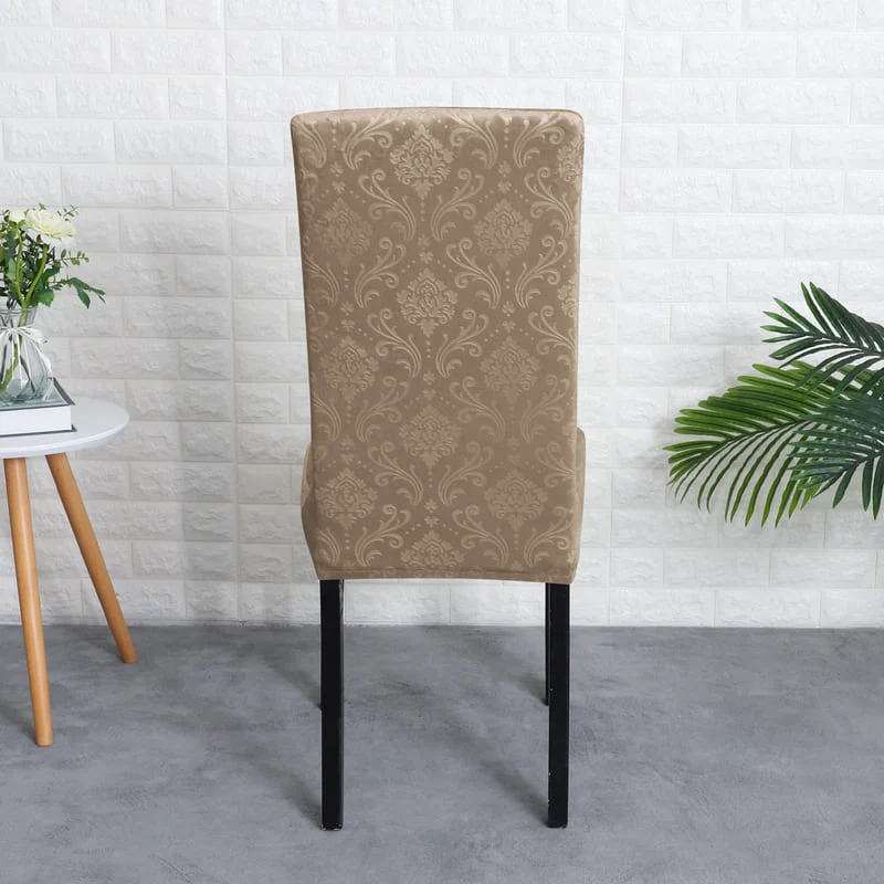 Housse de Chaise Velours Lys Brun