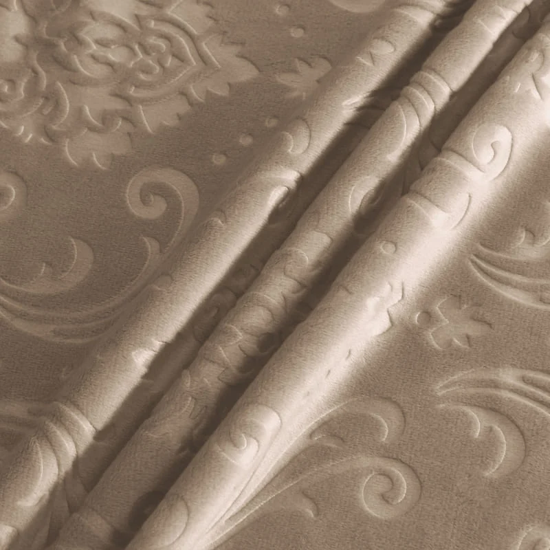 Housse de Chaise Velours Lys Brun