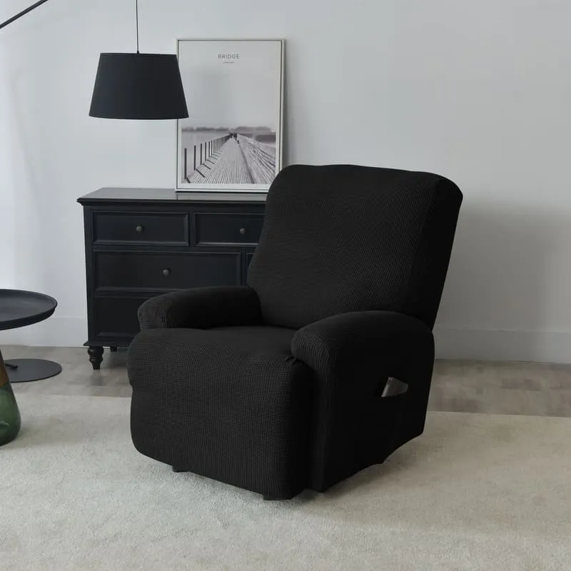 Housse de Fauteuil Relax Jacquard Noir