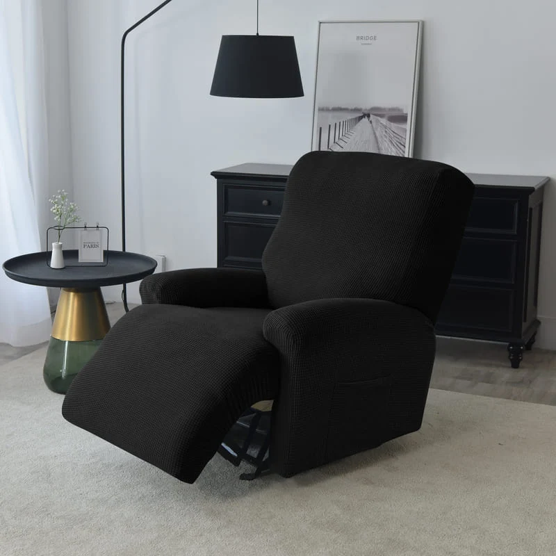Housse de Fauteuil Relax Jacquard Noir