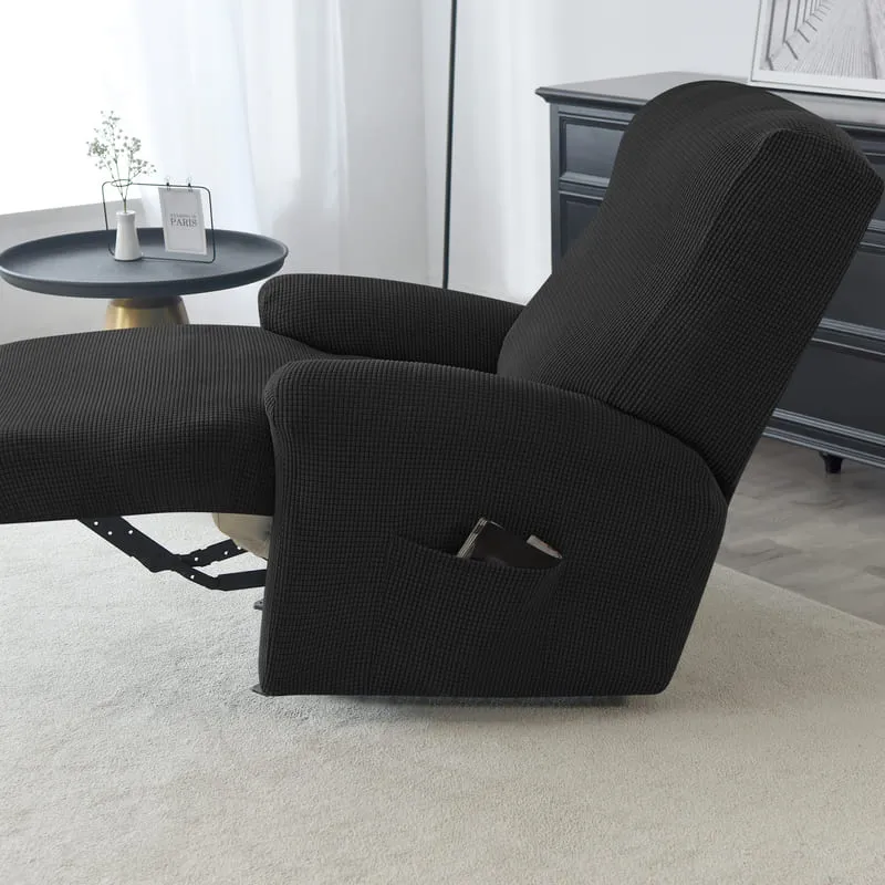 Housse de Fauteuil Relax Jacquard Noir