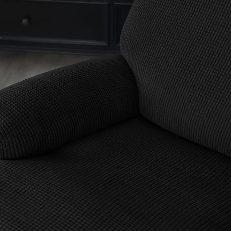 Housse de Fauteuil Relax Jacquard Noir