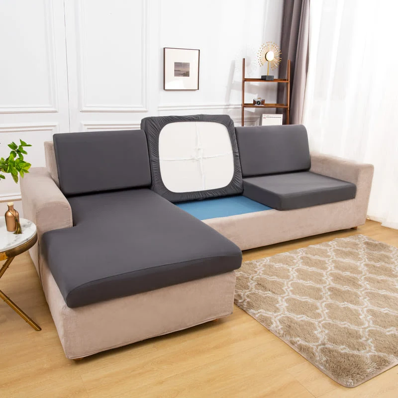 Housse extensible Grise pour Coussin de Canapé