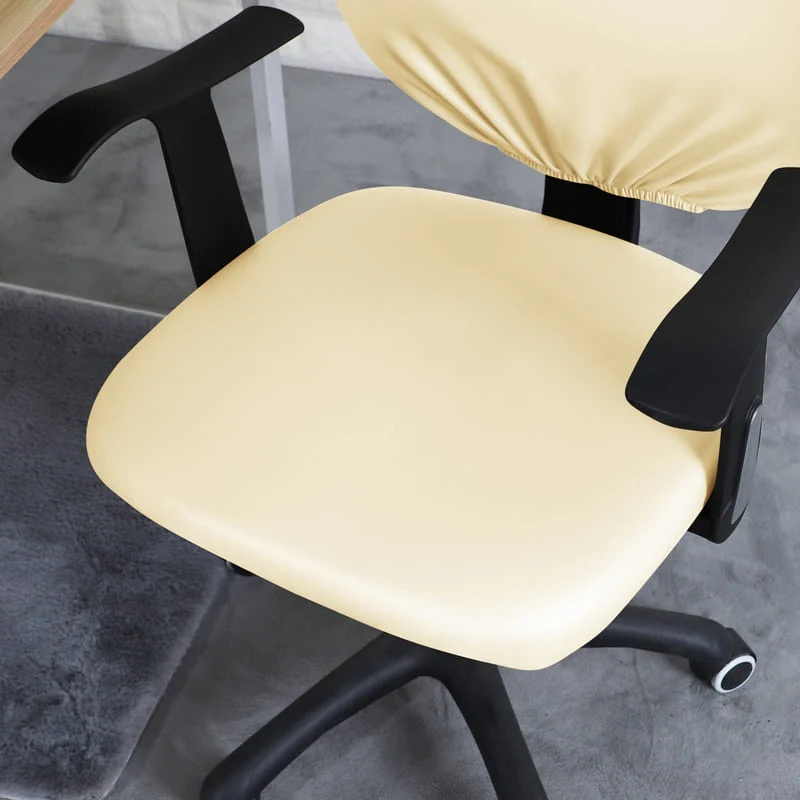 Housse de Chaise de bureau cuir Blanc