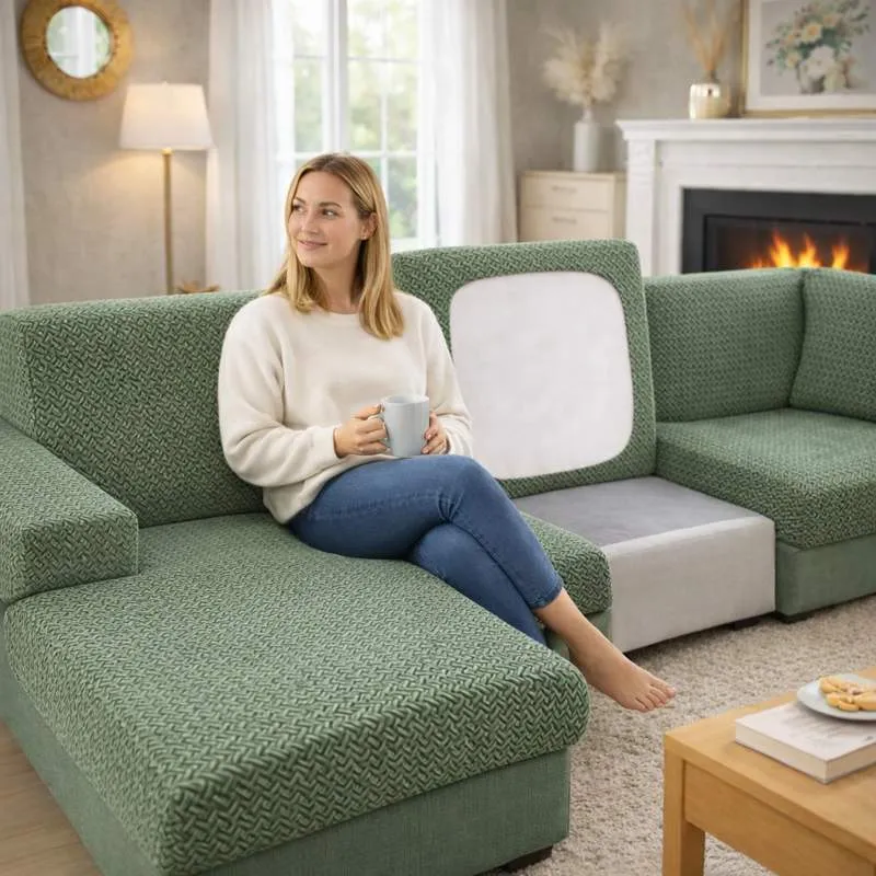Housse de Canapé Extensible vert