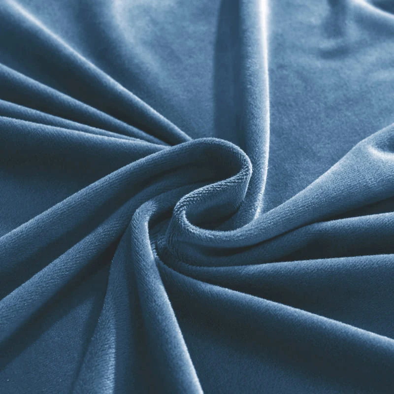 Housse de Canapé d'Angle Velours Bleu