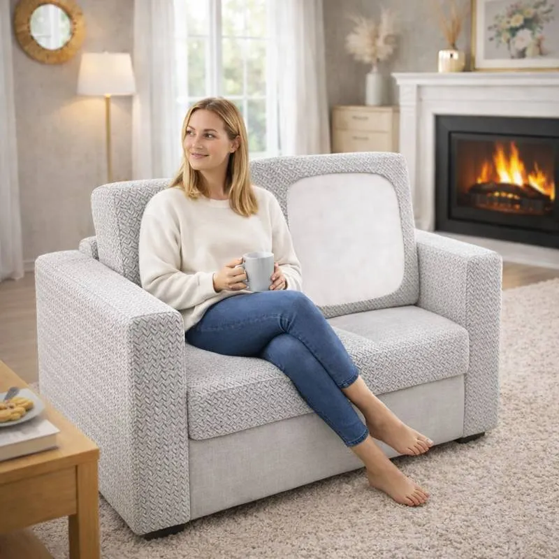 Housse de Canapé Extensible grise clair