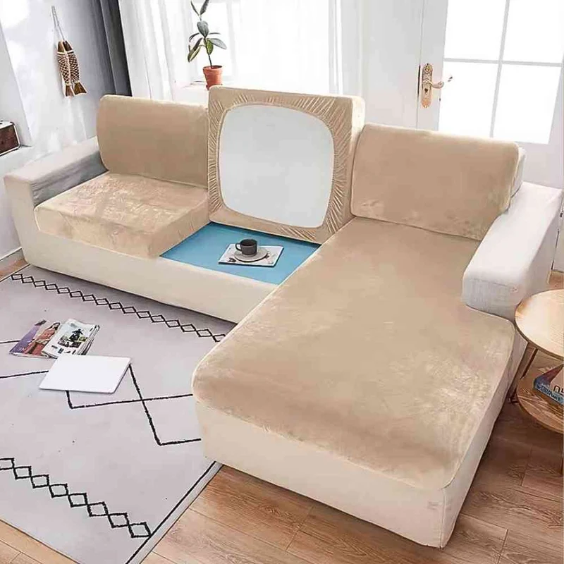 Housse Canapé d'Angle beige