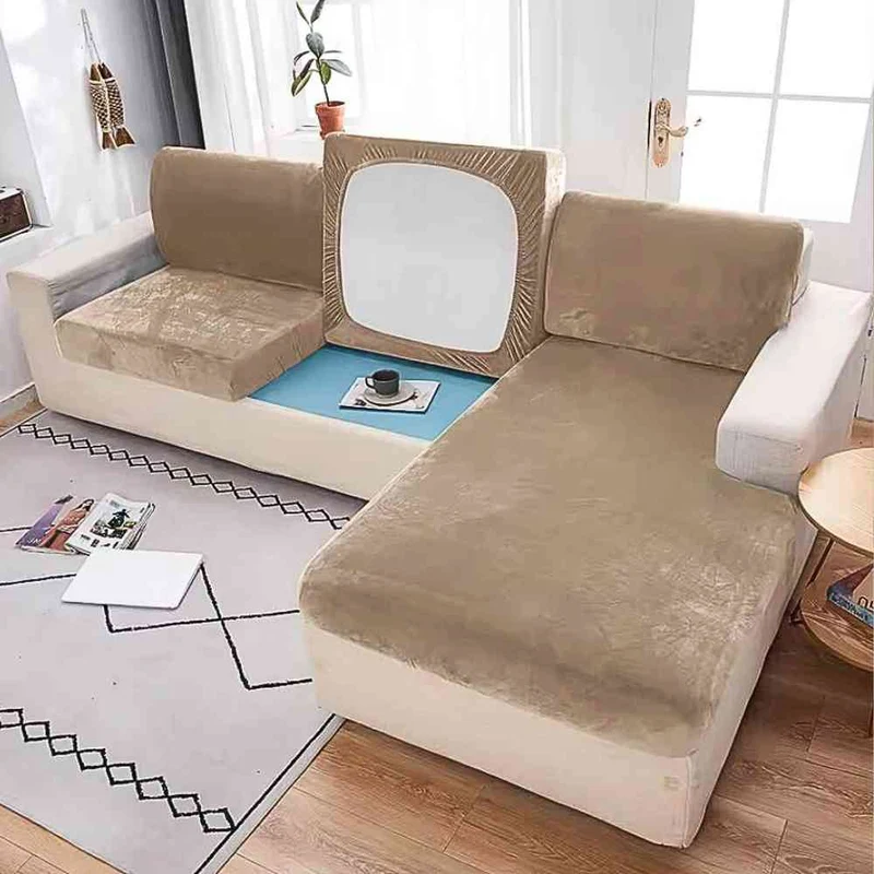 Housse Canapé d'Angle taupe