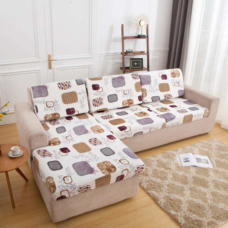 Housse Peluche Sixties pour Coussin d'Assise de Canapé