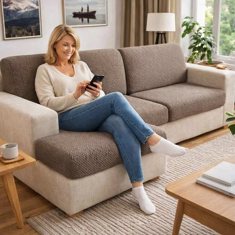 Housse de Canapé Extensible taupe