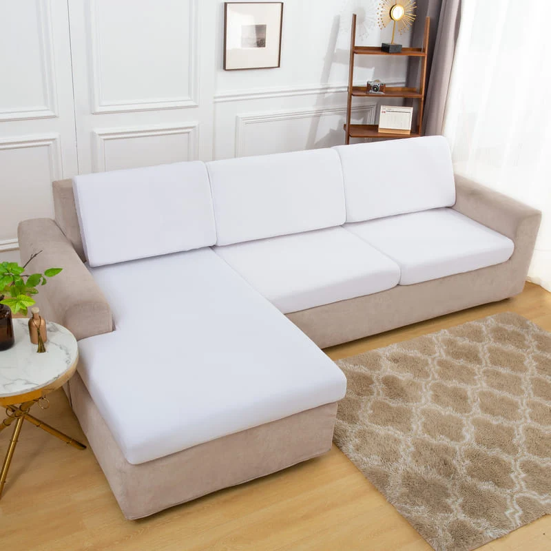 Housse extensible Blanche pour Coussin de Canapé
