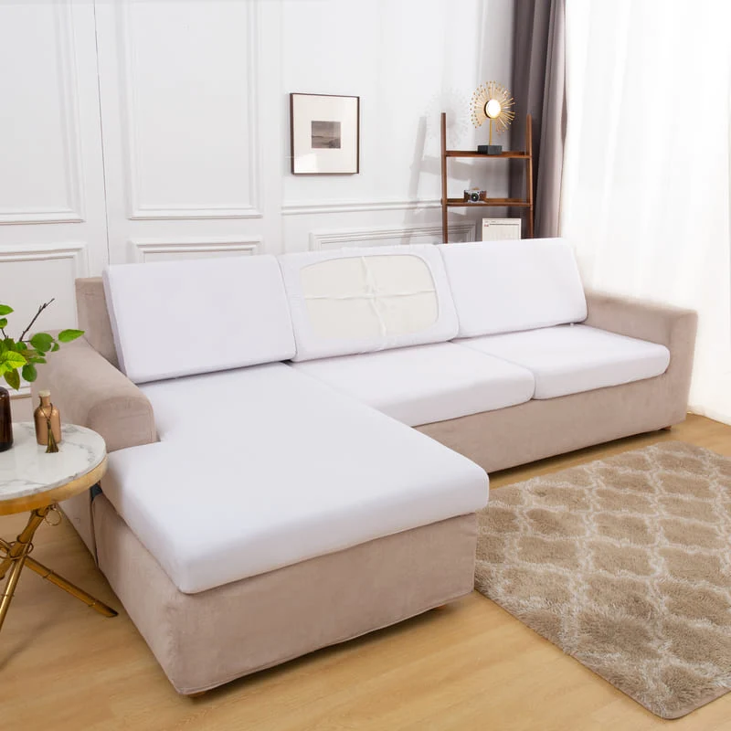 Housse extensible Blanche pour Coussin de Canapé