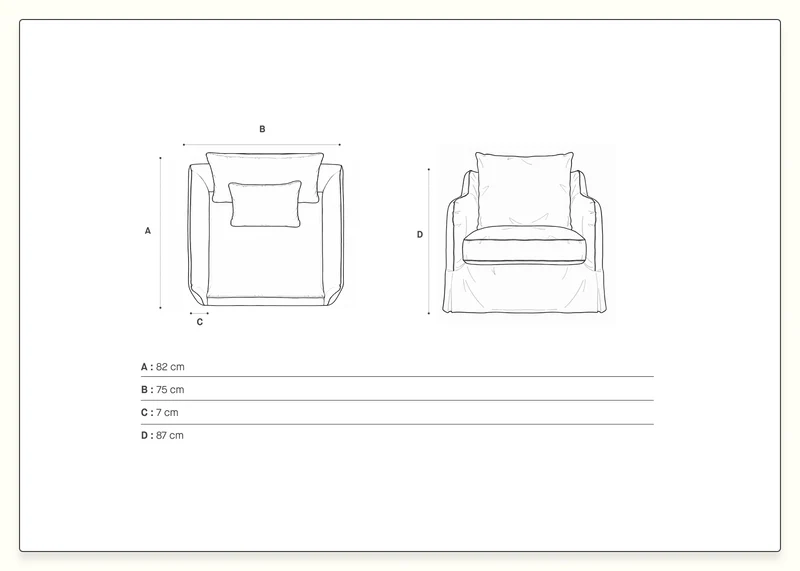 Fauteuil en lin OLIA