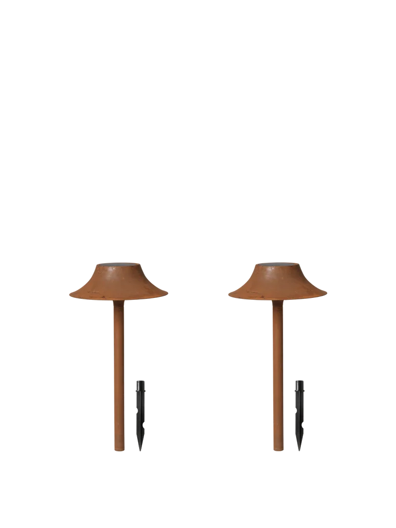 Cortivo Outdoor Solar Light - Set of 2 - Gift Set - Rust