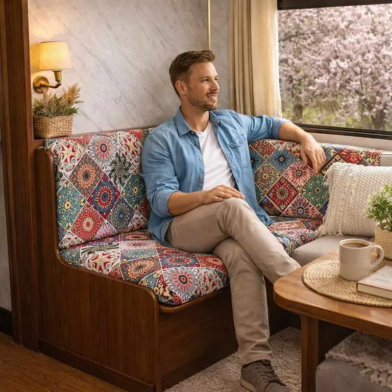 Housse Banquette Camping Car Ethnique