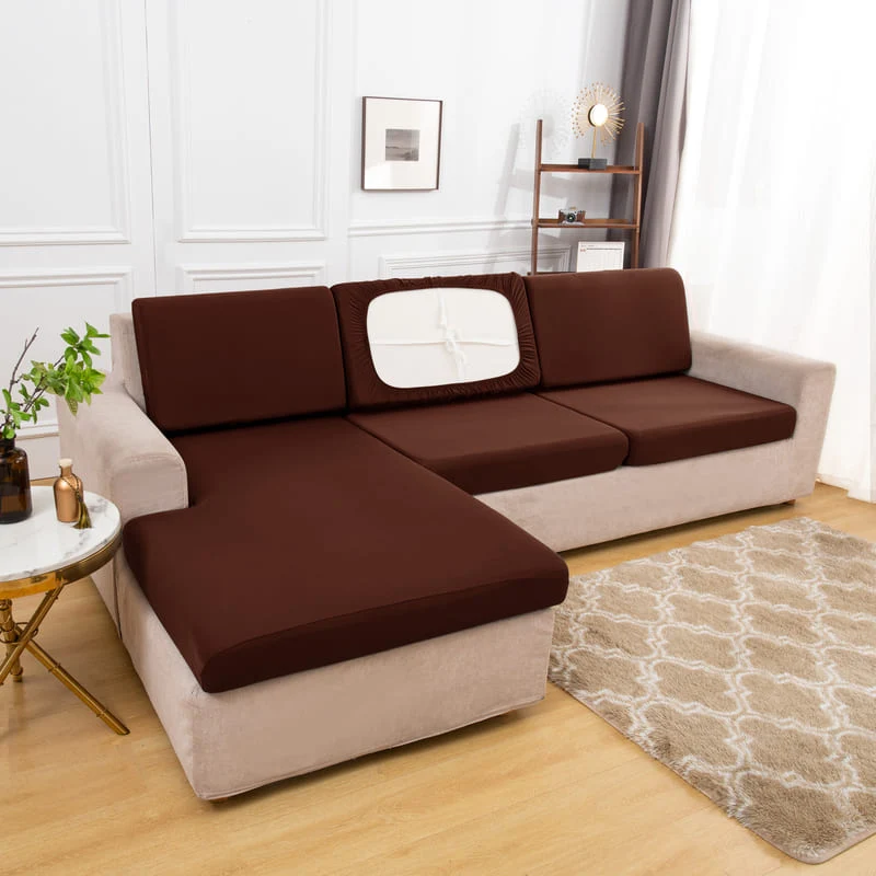 Housse extensible Brune pour Coussin de Canapé